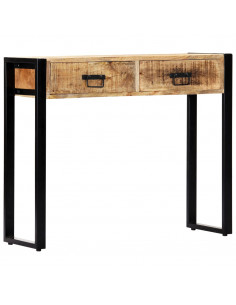 Tavolo Consolle 90x30x75 cm in Legno Massello di Mango