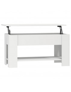 Tavolino da Salotto Bianco 101x49x52 cm in Legno Multistrato 2