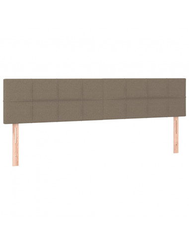 Testiera 2 pz Tortora 100x5x78/88 cm in Tessuto