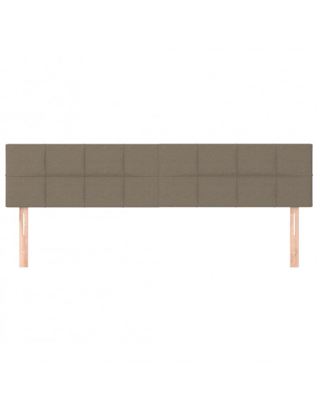 Testiera 2 pz Tortora 100x5x78/88 cm in Tessuto