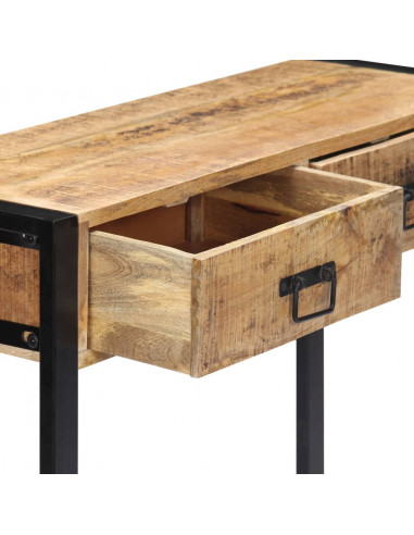 Tavolo Consolle 90x30x75 cm in Legno Massello di Mango