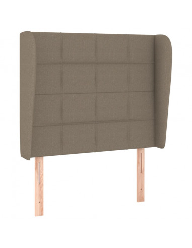 Testiera ad Orecchio Tortora 103x23x118/128 cm in Tessuto