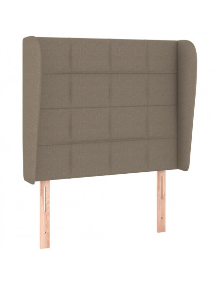 Testiera ad Orecchio Tortora 103x23x118/128 cm in Tessuto