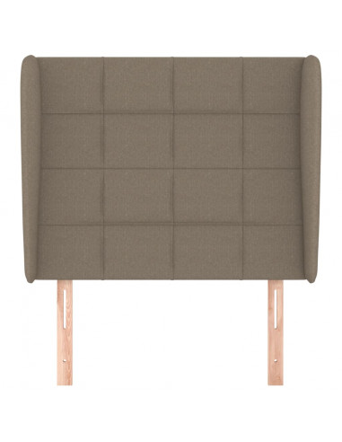 Testiera ad Orecchio Tortora 103x23x118/128 cm in Tessuto