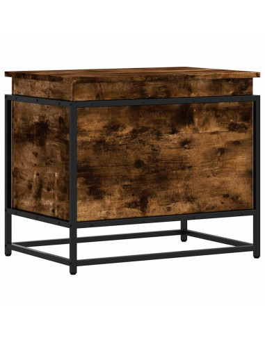 Contenitore con Coperchio Rovere Fumo 60x40x51,5cm Truciolato