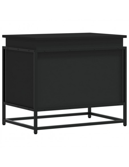 Contenitore con Coperchio Nero 60x40x51,5 cm in Truciolato