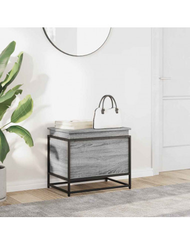 Contenitore con Coperchio Grigio Sonoma 60x40x51,5cm Truciolato