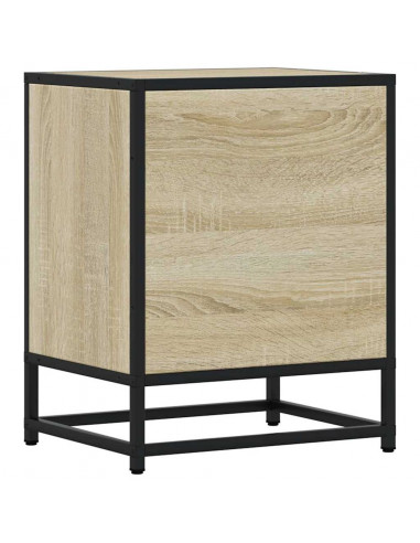 Comodini 2pz Rovere Sonoma 40x31x50cm Legno Multistrato Metallo
