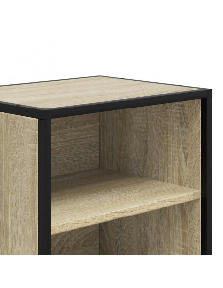 Comodini 2pz Rovere Sonoma 40x31x50cm Legno Multistrato Metallo