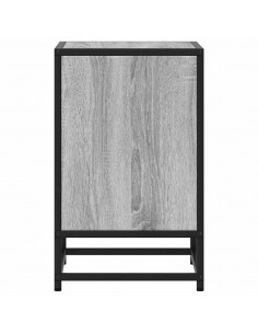 Comodini 2pz Grigio Sonoma 40x31x50cm Legno Multistrato Metallo