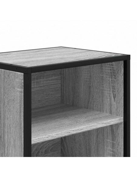 Comodini 2pz Grigio Sonoma 40x31x50cm Legno Multistrato Metallo
