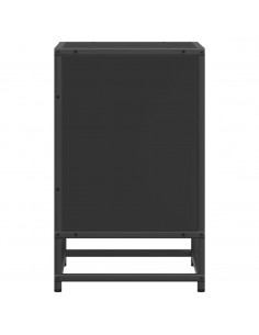 Comodini 2 pz Neri 40x31x50 Legno Multistrato e Metallo