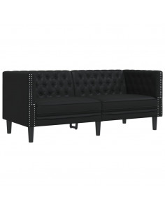 Divano Chesterfield Nero in Similpelle