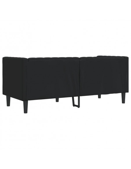 Divano Chesterfield Nero in Similpelle