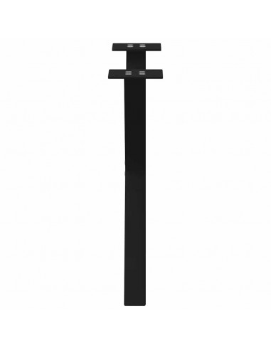 Gambe per Tavolino da Caffè a Forma di X 2 pz Nere 60x(42-43) cm Acciaio