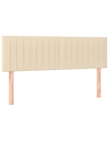 Giroletto a Molle con Materasso Crema 140x200 cm in Tessuto