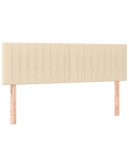 Giroletto a Molle con Materasso Crema 140x200 cm in Tessuto