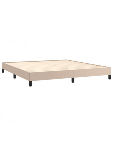 Giroletto a Molle con Materasso Cappuccino 180x200cm Similpelle
