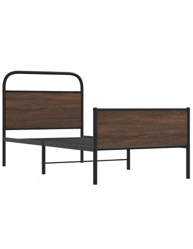 Giroletto senza Materasso Rovere Marrone 90x190cm in Truciolato