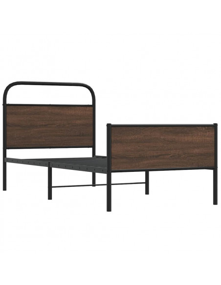 Giroletto senza Materasso Rovere Marrone 90x190cm in Truciolato
