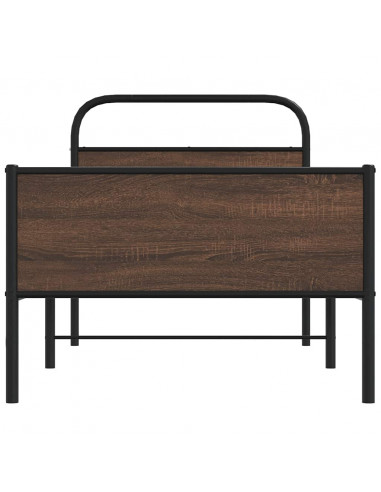 Giroletto senza Materasso Rovere Marrone 90x190cm in Truciolato