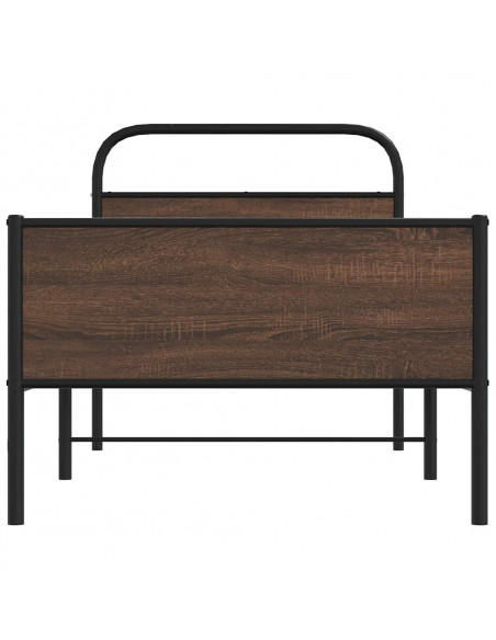 Giroletto senza Materasso Rovere Marrone 90x190cm in Truciolato