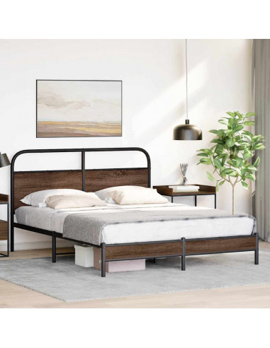 Giroletto senza Materasso Rovere Marrone 160x200 cm Truciolato