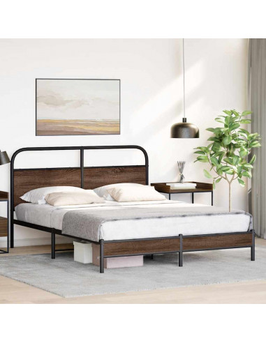 Giroletto senza Materasso Rovere Marrone 150x200 cm Truciolato