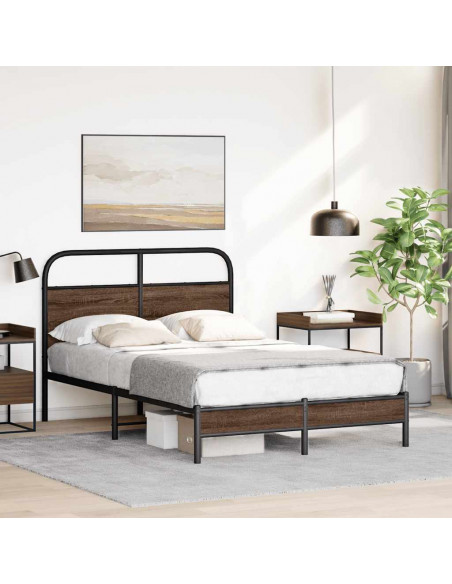 Giroletto senza Materasso Rovere Marrone 140x200 cm Truciolato