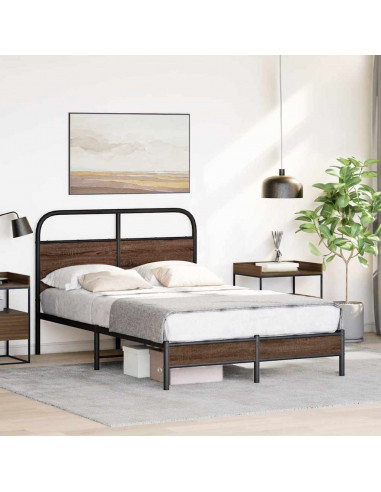 Giroletto senza Materasso Rovere Marrone 140x190 cm Truciolato