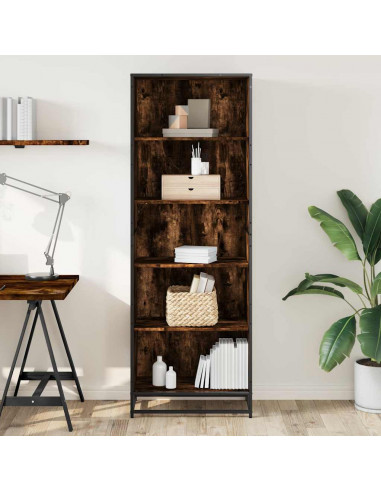 Libreria Rovere Fumo 60x35x170,5 cm in Truciolato