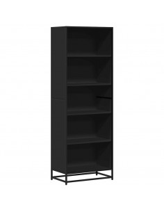 Libreria Nera 60x35x170,5 cm in Truciolato