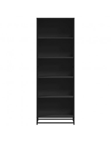 Libreria Nera 60x35x170,5 cm in Truciolato