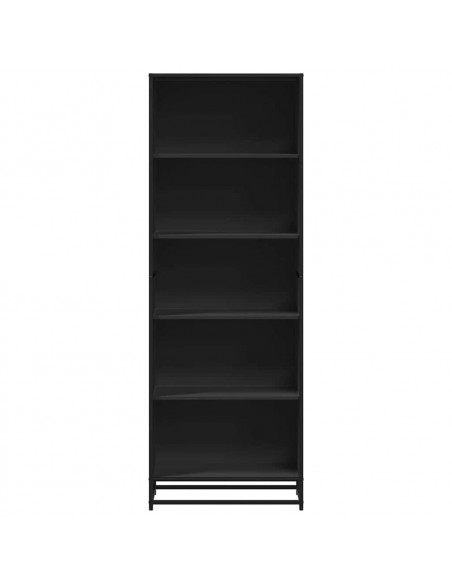 Libreria Nera 60x35x170,5 cm in Truciolato