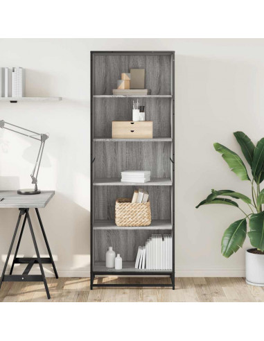 Libreria Grigio Sonoma 60x35x170,5 cm in Truciolato