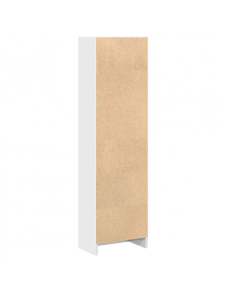 Libreria Bianco Lucido 40x24x143 cm in Legno Multistrato