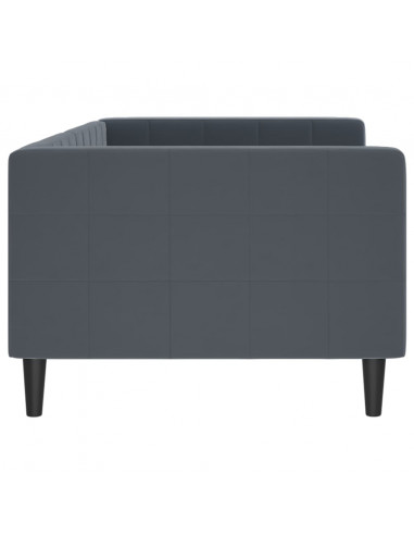 Letto da Giorno Grigio Scuro 90x200 cm in Velluto