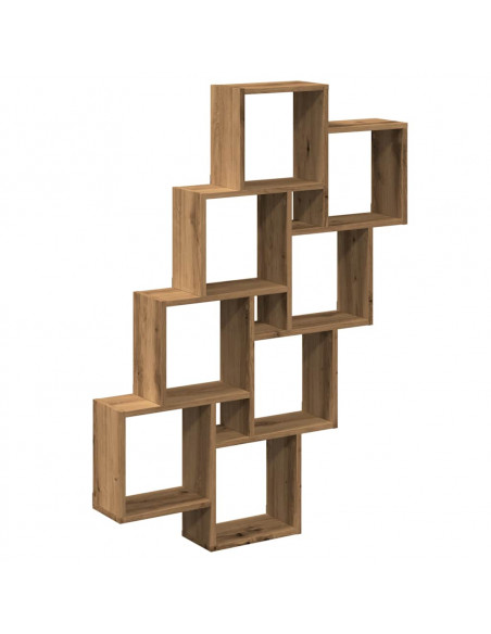Mensola a Muro Cubo Artigianale 90x15x119,5cm Legno Multistrato