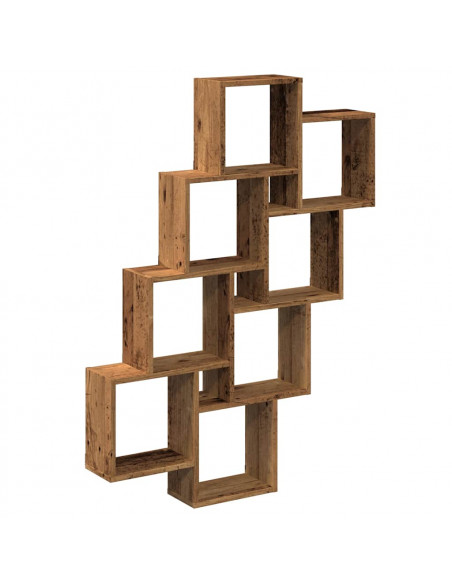 Mensola a Muro a Cubo Antico 90x15x119,5 cm Legno Multistrato