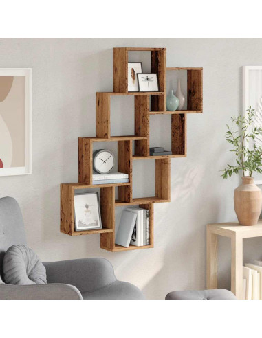 Mensola a Muro a Cubo Antico 90x15x119,5 cm Legno Multistrato