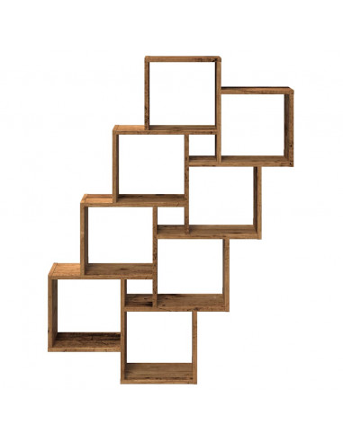 Mensola a Muro a Cubo Antico 90x15x119,5 cm Legno Multistrato