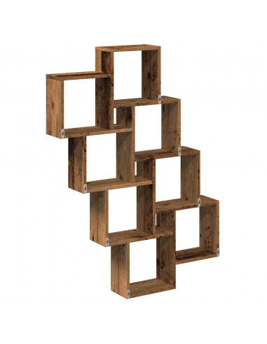 Mensola a Muro a Cubo Antico 90x15x119,5 cm Legno Multistrato