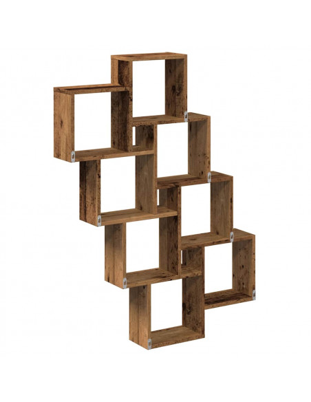 Mensola a Muro a Cubo Antico 90x15x119,5 cm Legno Multistrato