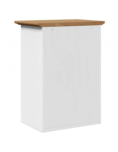 Pensile da Bagno BODO Bianco e Marrone 44x30x60 cm