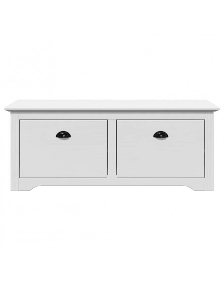 Panca da Ingresso BODO Bianca 114x40x45 cm