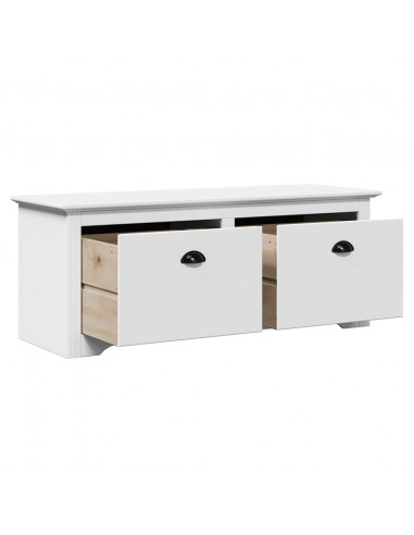 Panca da Ingresso BODO Bianca 114x40x45 cm