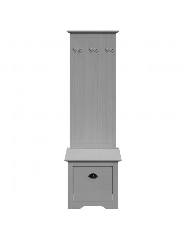 Mobiletto da Ingresso con Ganci BODO Grigio 50x40x157 cm