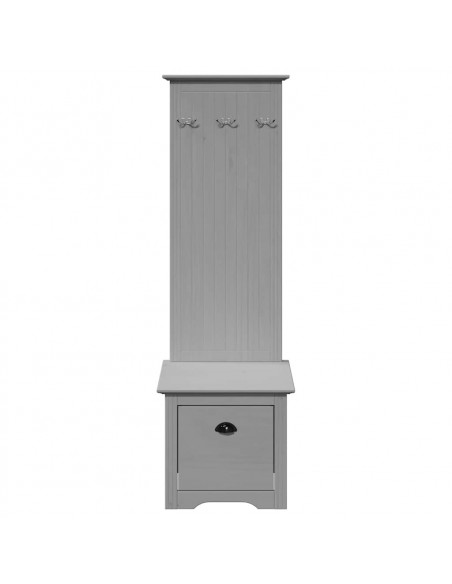 Mobiletto da Ingresso con Ganci BODO Grigio 50x40x157 cm