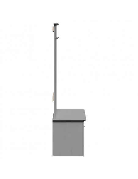 Mobiletto da Ingresso con Ganci BODO Grigio 50x40x157 cm