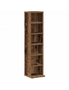 Mobile Porta CD Legno Vecchio 21x20x88 cm in Legno Multistrato